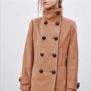 Babaton wool & cashmere double breasted pea coat